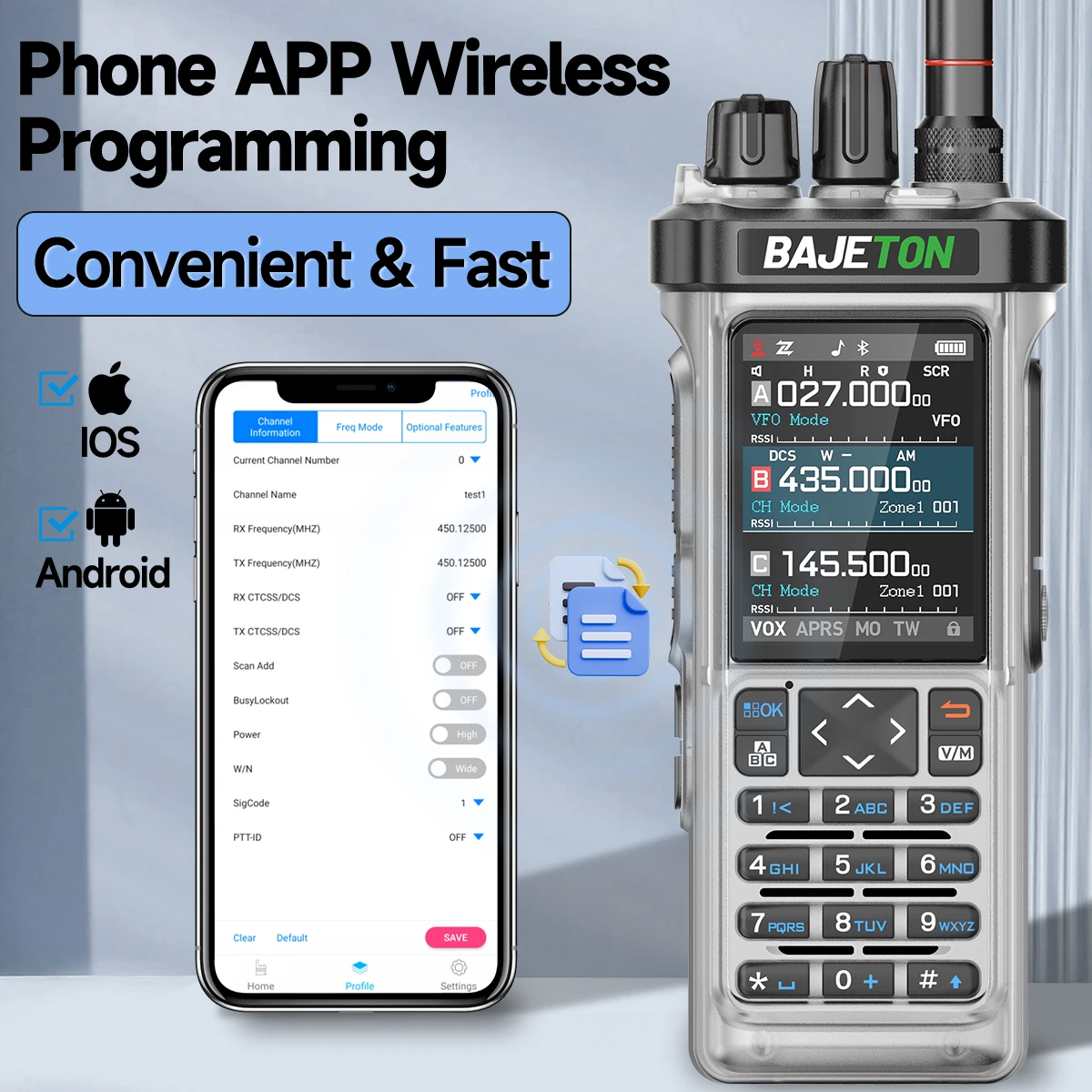 BAJETON BJ-9000 GPS APRSトランシーバー CB 27Mhz送受信機 SW MW LW