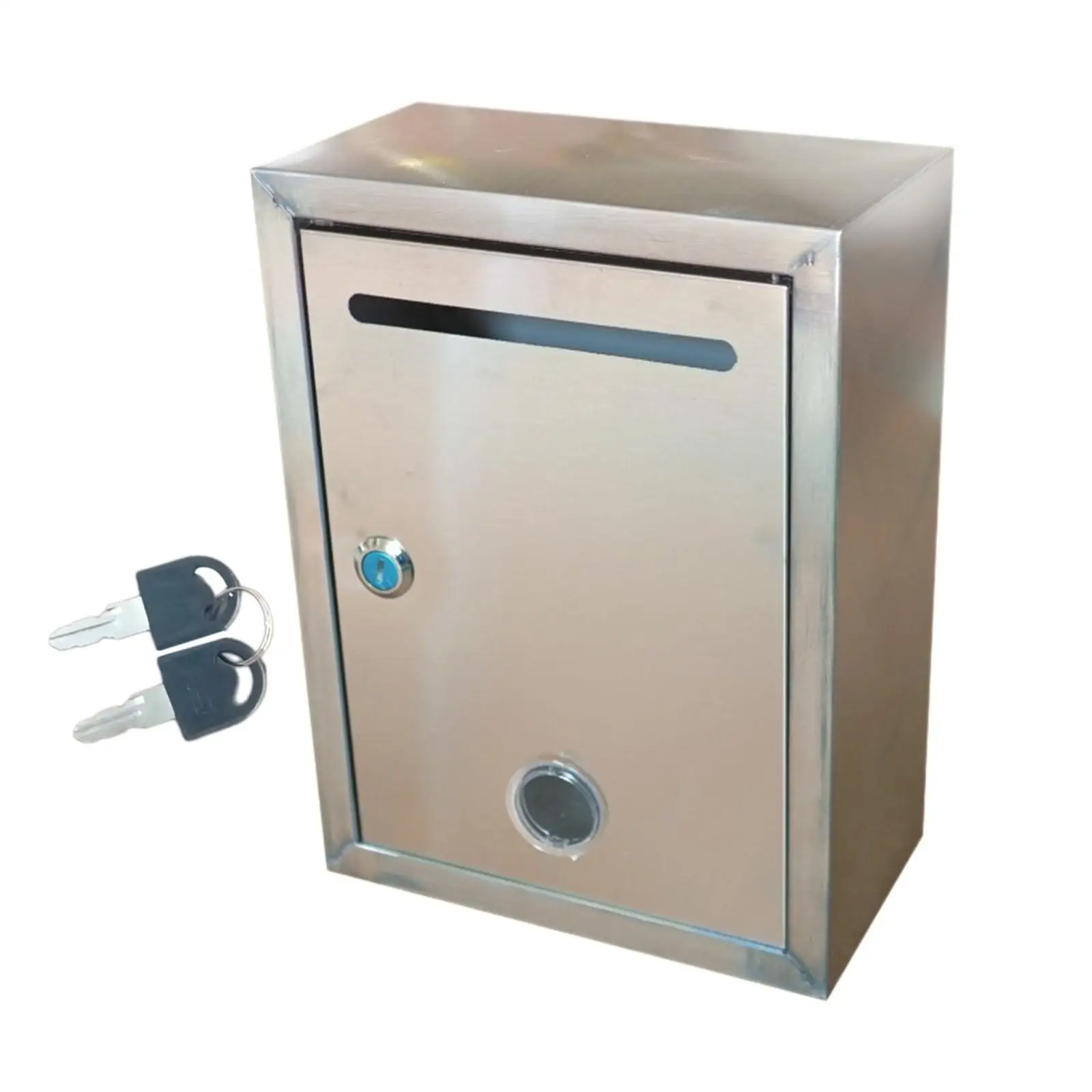 Suggestion Box with Lock Metal Ballot Box for Suggestions Voting Fundraising