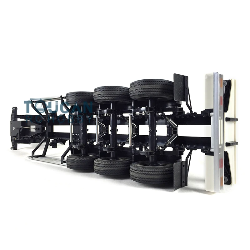 TOUCANRC 1/14 Rimorchio 3 Assi 40 Piedi Con Kit Contenitore Congelatore Per Trattore RC