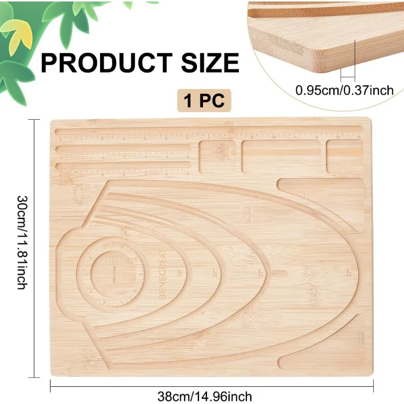 Bamboo Bead Board Bead Design Board Making Supplies Beading Trays Mats 11.8x15 Inch For Bracelet Necklaces Jewelry Making jewelry making supplies craft supplies
