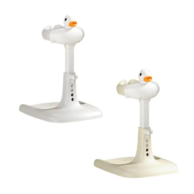 Supporto Per Bagnetto Neonato - Base Antiscivolo Regolabile In Altezza, Per Bambini Da 6 Mesi In Su, Materiale ABS E Silicone, Grigio/bianco