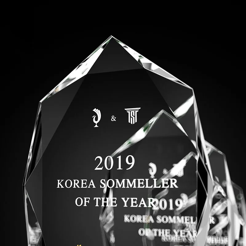 Customized Crystal Trophy, Annual Meeting Employee Annual Meeting Celebration Souvenir Excellent Award Decor High-end Medal, 1Pc