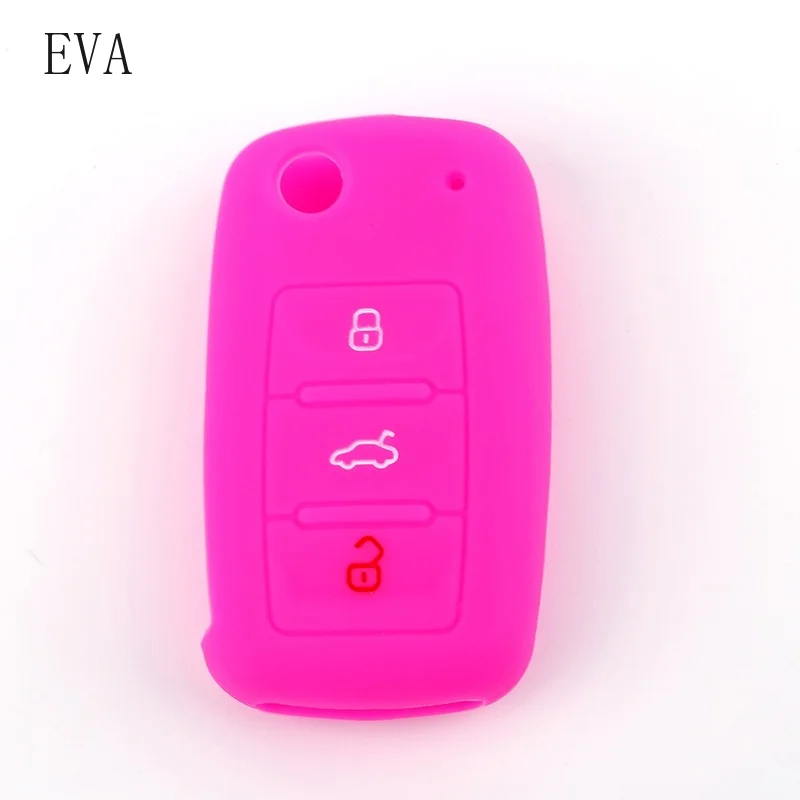 Silicone Car Key Case Cover For Volkswagen VW POLO Tiguan Passat B5 B6 Golf 4 5 6 7 Scirocco Jetta MK6 Octavia Auto Keys Protect key case key case cover car key shell