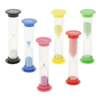 Z2 6pcs/set Creative Plastic Hourglasses Sandglass Timer Children Time Toy Gift Home Decoration 0.5/1/2/3/5/10 minutes Hourglass 2