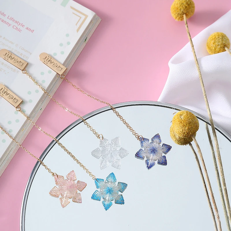 Bookmarks stationery supplies creative binder bookmark cute cherry blossoms colorful leaves snowflake design student teacher gift stationery floral painting bookmark