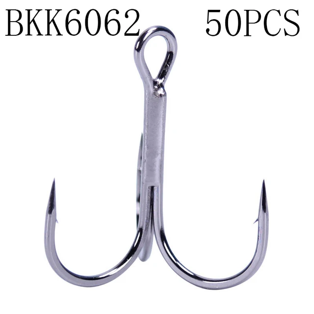 50pcs/lot BKK Treble Hook Black 1#-12# Anti-Rust Super Sharp Triple Anchor  Hooks Sea Trolling Fishing Saltwater Lure Fish Pesca - AliExpress