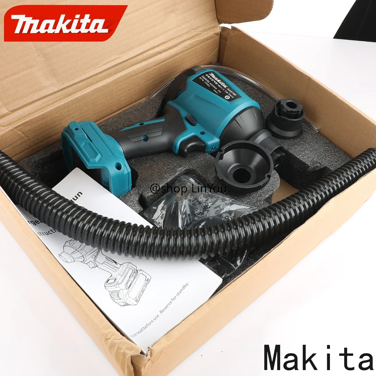 Makita power tools makita 18v tools DAS180 high-power air dust removal gun for blowing dust in narrow spaces power tools