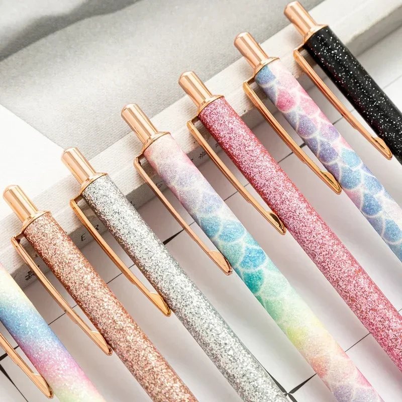 Rose Gold Glitter Ballpoint Pen - Elegant Stationery & Promotional Gift