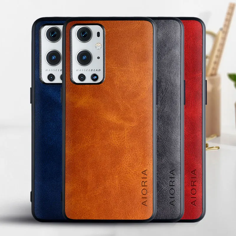 Luxury Vintage Leather Skin Phone Cover - Elegant Business Style