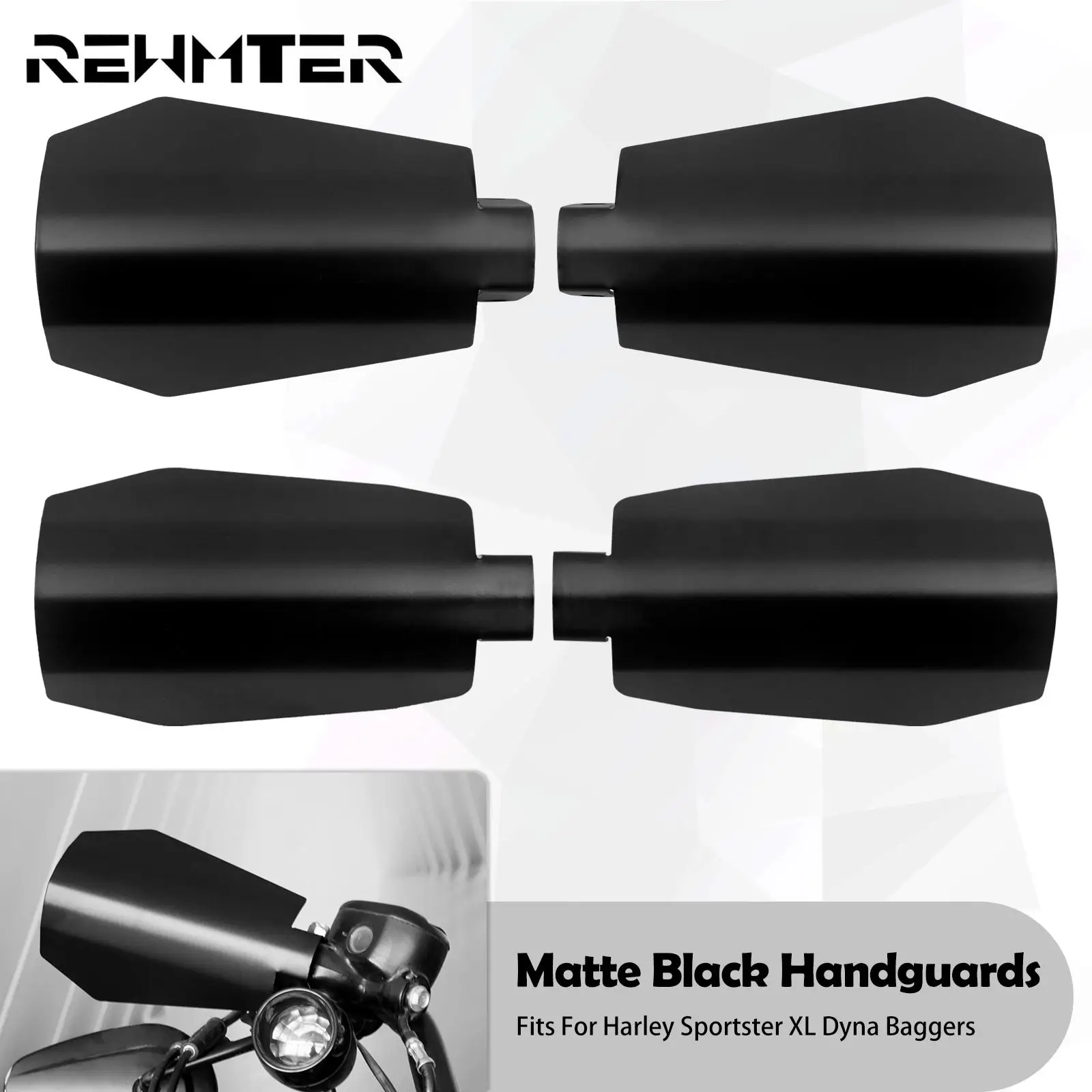 

Motorcycle Shade Handguard Handle Bar Hand Guards Protector Wind Deflector Matte Black For Harley Sportster Dyna Touring Softail