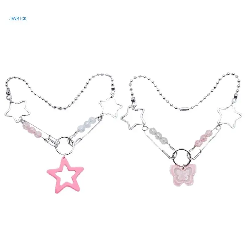 

Fashion Collar Necklace Sweet Y2K Star Butterfly Pendant Necklace Clavicle Chain