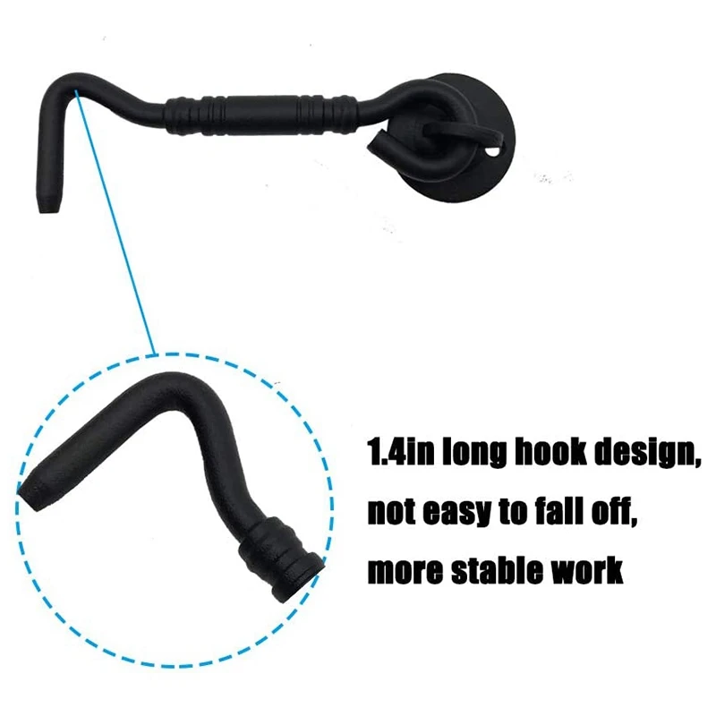 Barn Door Lock, 4 Inch Stainless Steel Door Hook & Eye Latch with Mounting Screws, Lock Latch for Sliding
