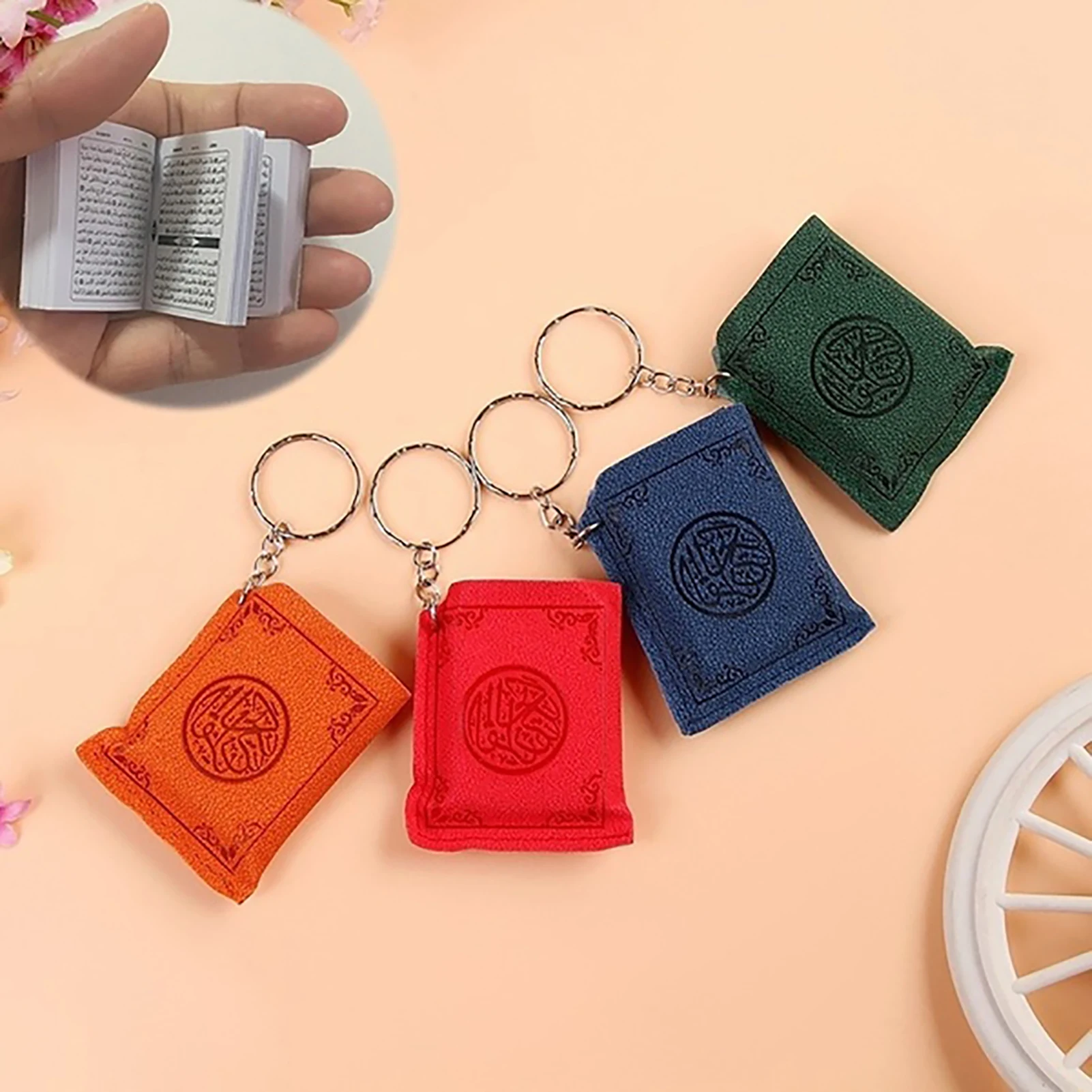 Mini Islamic Muslim Ark Quran Book Key Chain Ring Car Purse Keychain ...