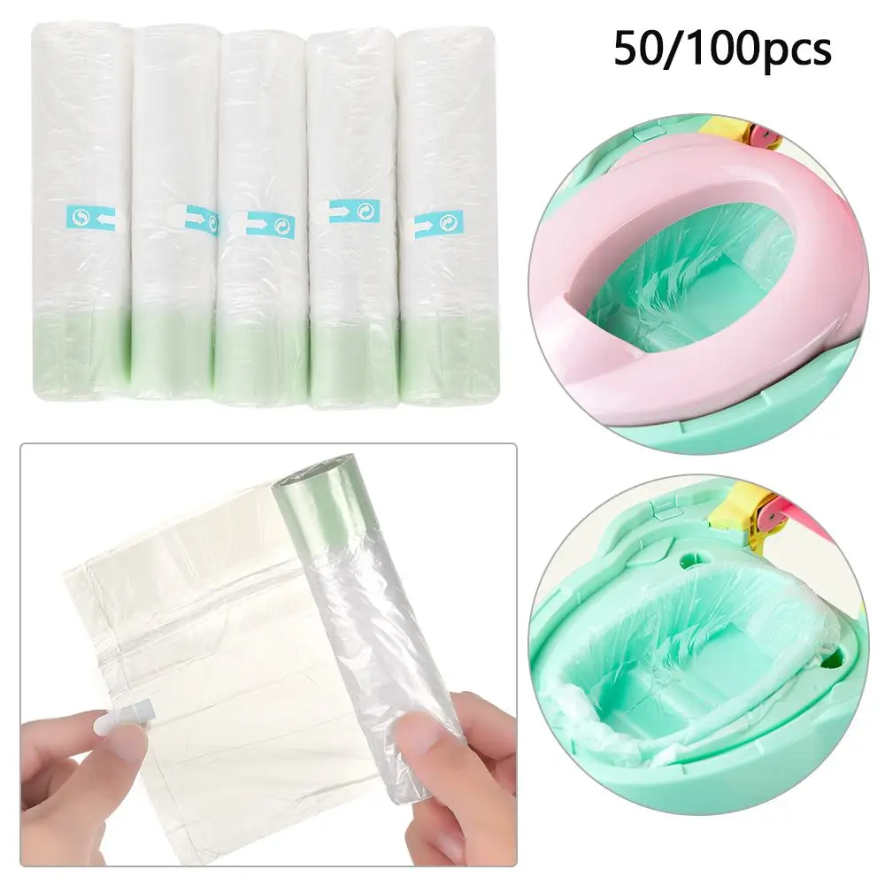 Disposable Travel Potty Kids Liners Portable Training Toilet Seat Bin Bags 50Pcs disposable potty liners