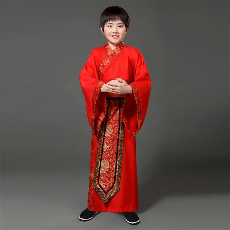 Dance Dress Chinese Traditional Costumes Stage Performance Costume Boys Traditional Ancient Chinese Costume Chinese Traditional Tang Hanfu Dress Child Clothing Cosplay Fairy Dance Kids Children