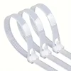 100 Reusable Cable Ties, Cable Lock Loop Nylon Ties Removable, Recyclable, Mixed Colours, Black, White 5