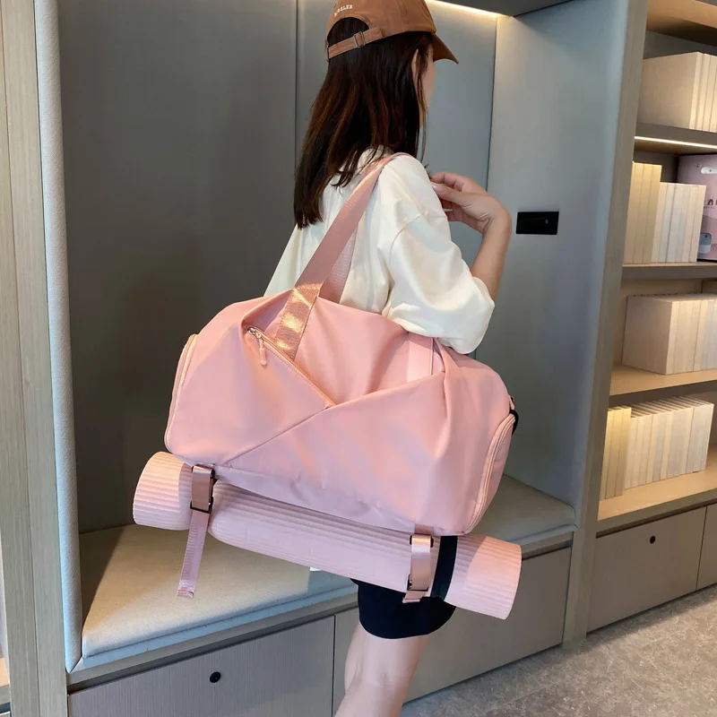 2024 Solid Hand luggage bag For travel Casual Weekend bag Waterproof organizer travel bags Large Sports Trainning Yoga Gym bag