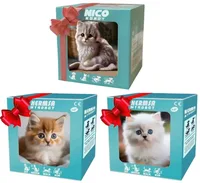 Jouet chat électrique qui marche et qui miaule - Animal en peluche réaliste qui court, cadeau mignon 2026 pour enfants, jouets électroniques pour bébés 5