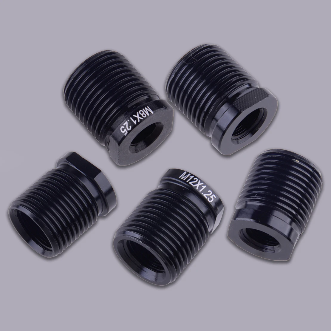 

Car Gear Shift Knob Thread Adapter Nut Insert Kit M8x1.25 M10x1.5 M10x1.25 M12x1.25 M14x1.5 Black