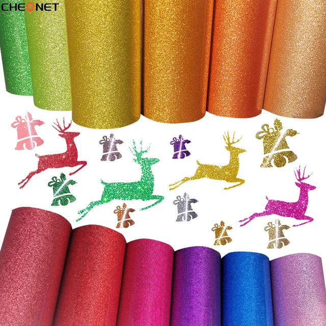 Glitter Shiny Heat Transfer Vinyl For Cricut HTV DIY Clothes Shirt High  Elastic Decoration Film - AliExpress