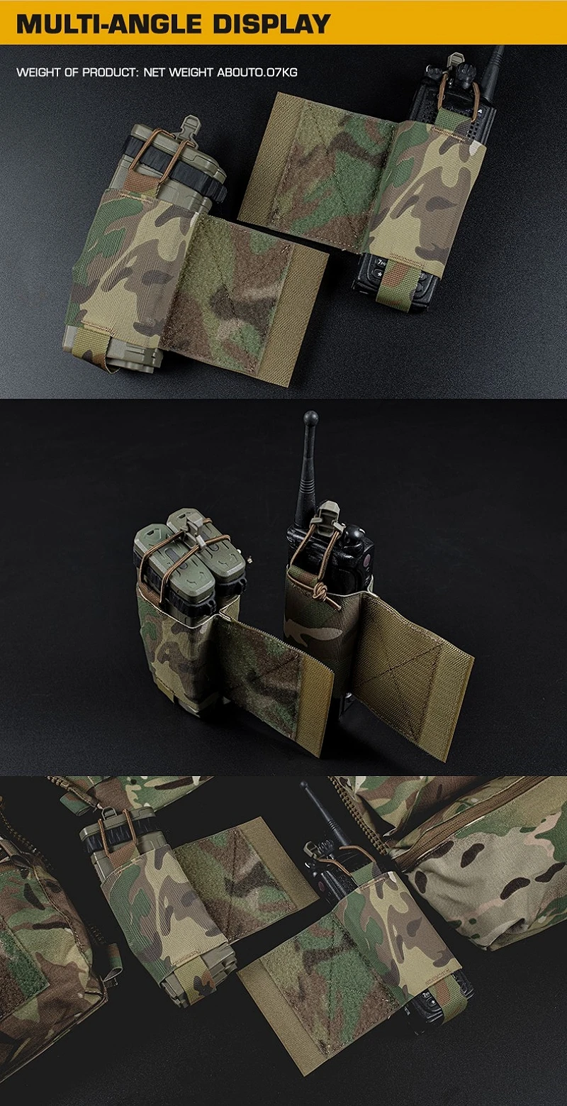 Hunting Vest Wingman V2 Ferro Style Elastic Radios Holder Bag Magazine Pouch FCPC V5 Airsoft Hunting Equipment Radio Side Pack