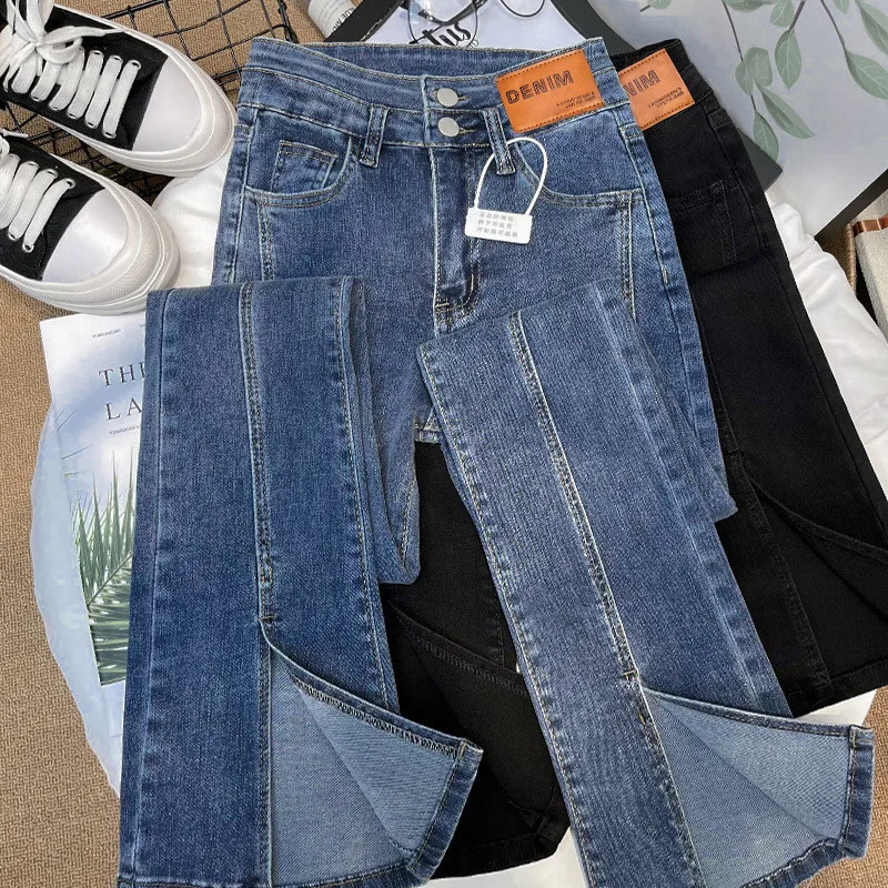 

Women High Waist Pencil Pants Vintage Slim Denim Pants Skinny Stretch Jeans