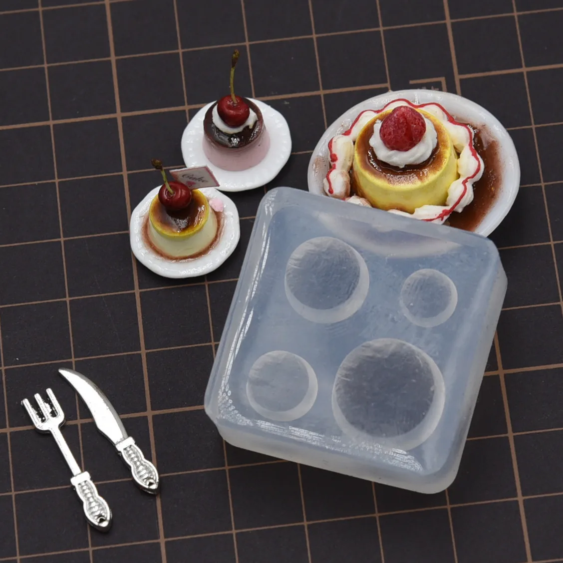 Mini Karamell Pudding Silikonformen Keramik Ton Dessert Kuchen DIY Formen
