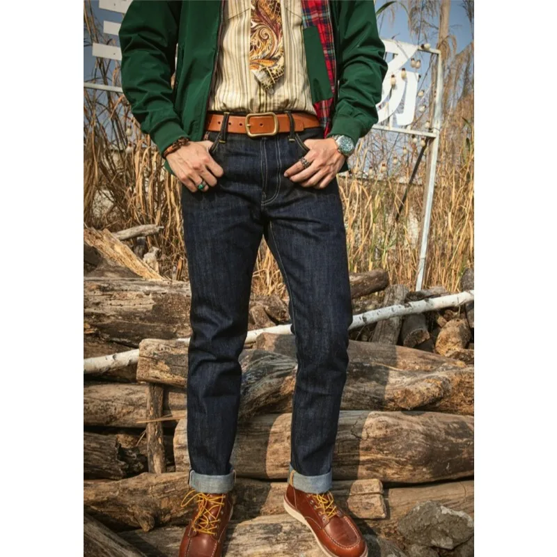 Red Tornado Slim Straight Jeans Men's Piggy SD-107 Pants Replica Warehouse Cow King Heavy Original Cow Red Ears