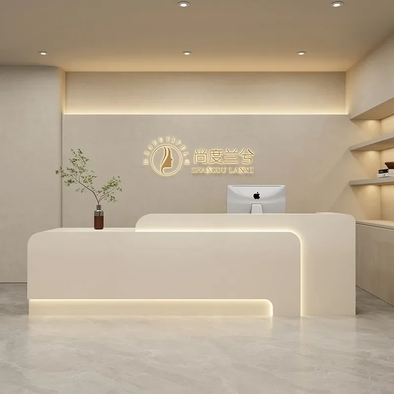 Counter Consable Reception Desks White Console Hospital Reception Desks European Luxury Silla De Escritorio Wood Furniture Table