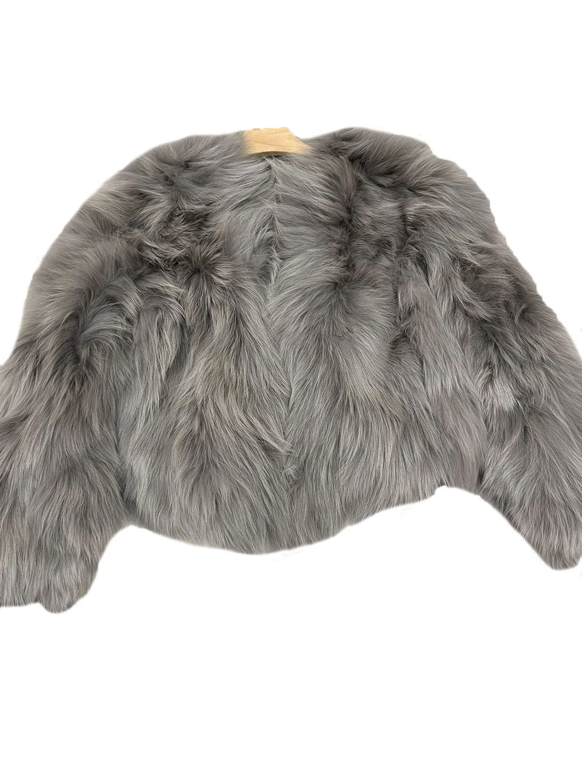 

Fur coat V collar short loose version of simple solid color design warm and comfortable 2023 winter new 1116