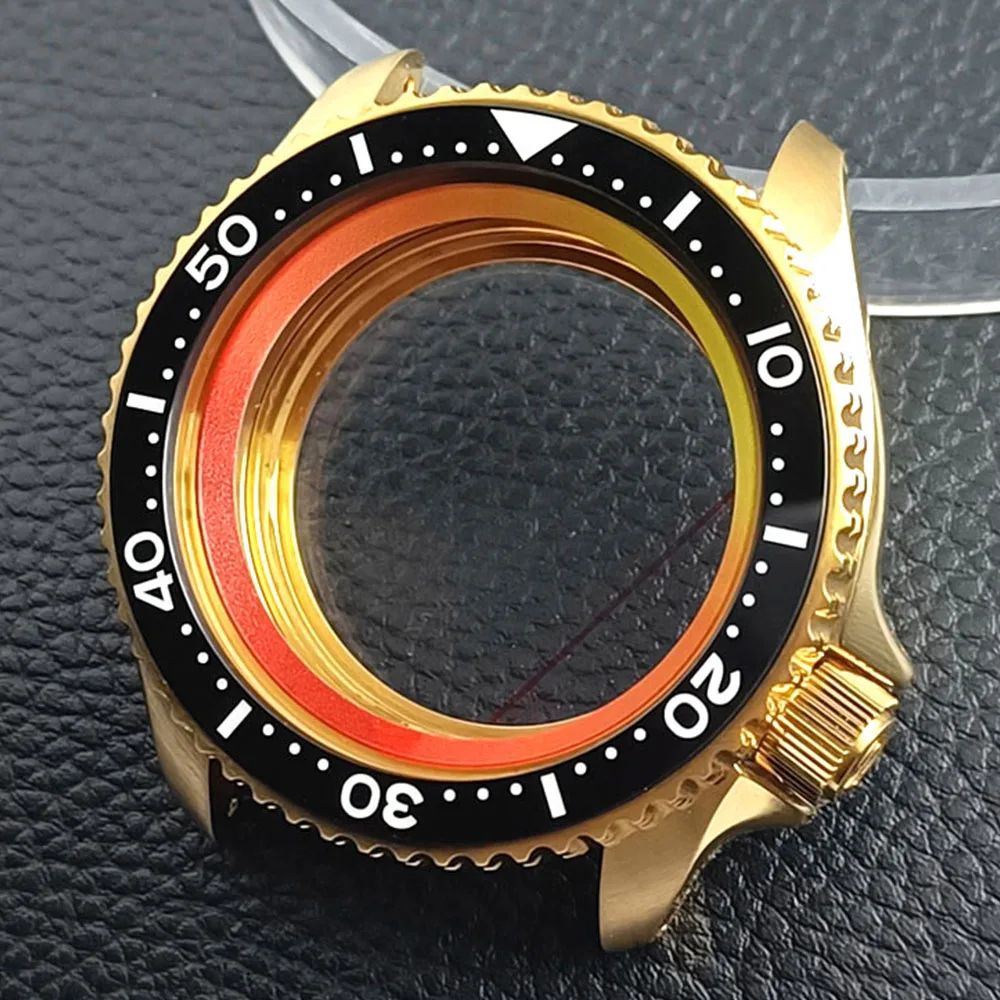 Men's Black Matte Steel Watch Case with Sapphire Glass & 22mm Band