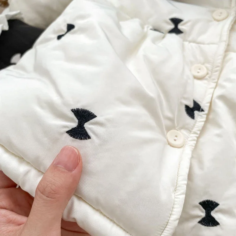 6M-3Y Girls Outerwear Long Sleeves Winter Clothes Single-breast Korean Fashion Big Collar Fashion Fleece Thicken Children Jacket
