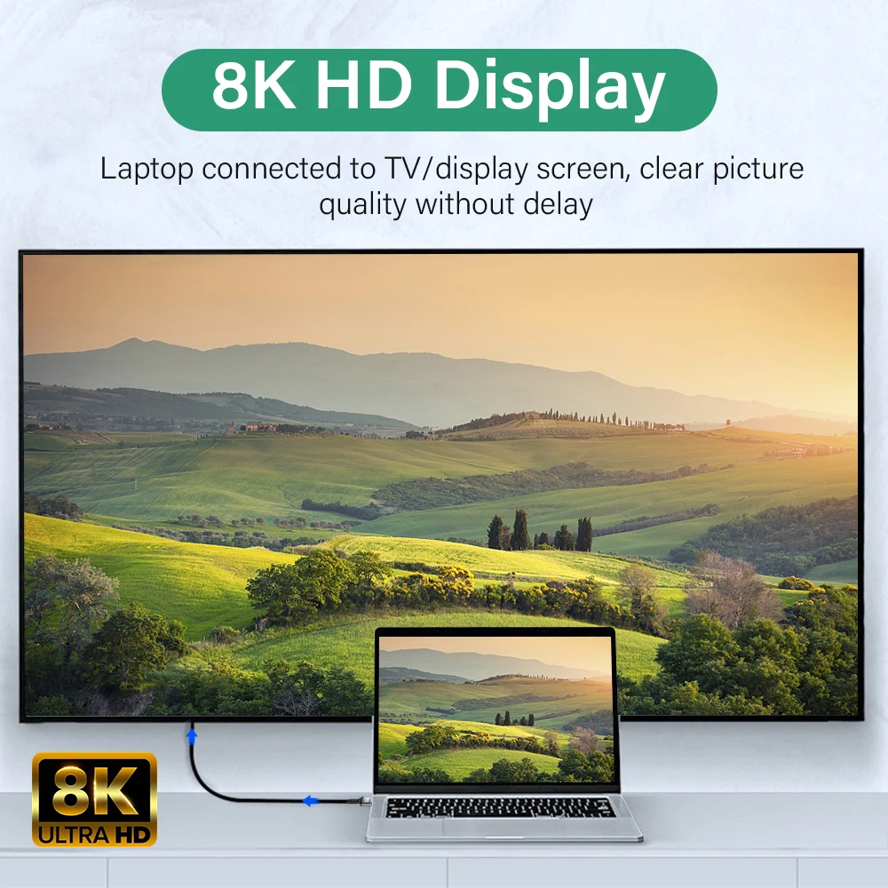 HDMI 2.1  ̺, HDTV ø ó PS5 PS4 Ϳ, EARC   UHD 1M 7M, 8K, 60Hz, 4K, 144Hz, 48Gbps