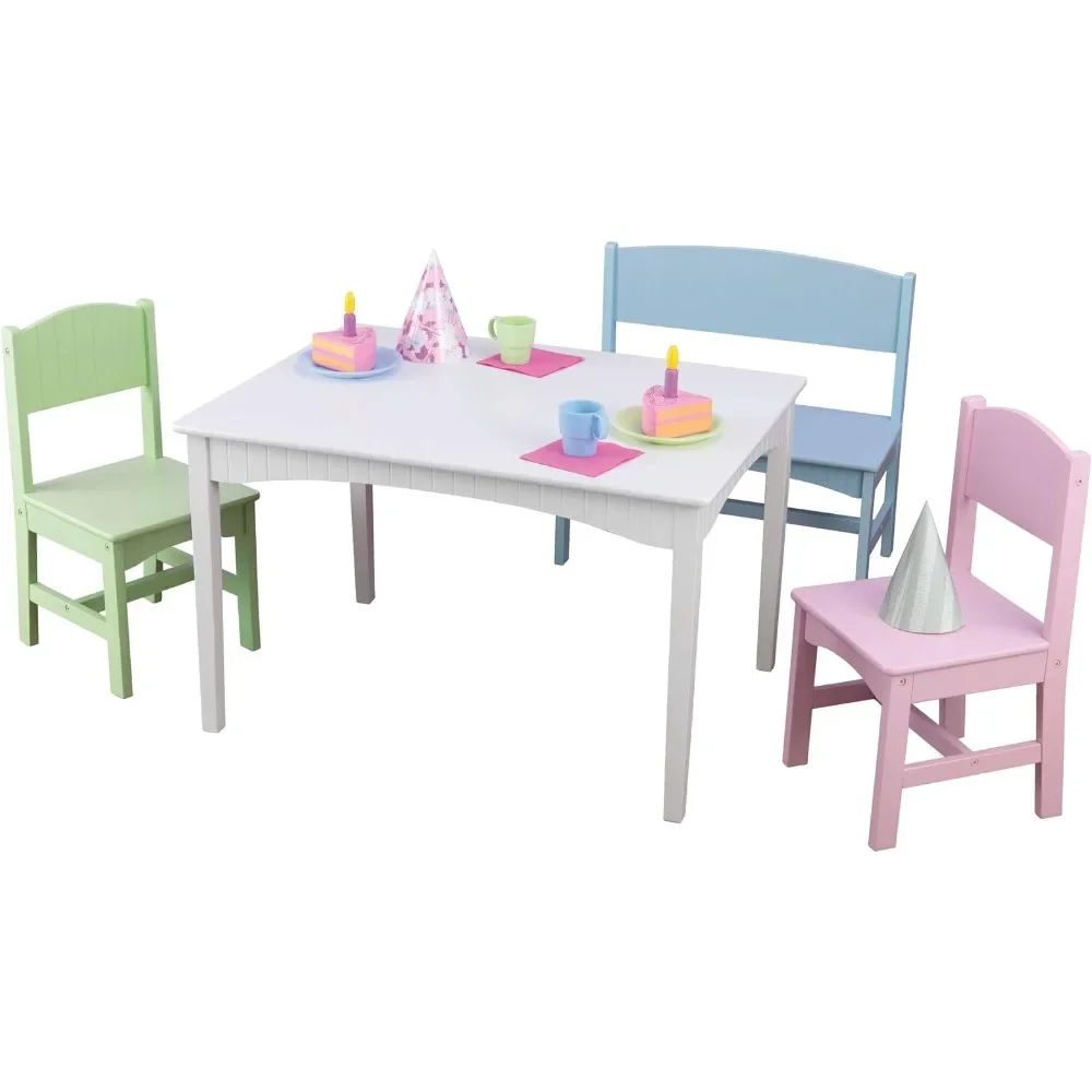 

Multicolored Children's Table With Chair and Table for Kids Children's Furniture - Pastel Gift for Ages 3-8 Freight Free