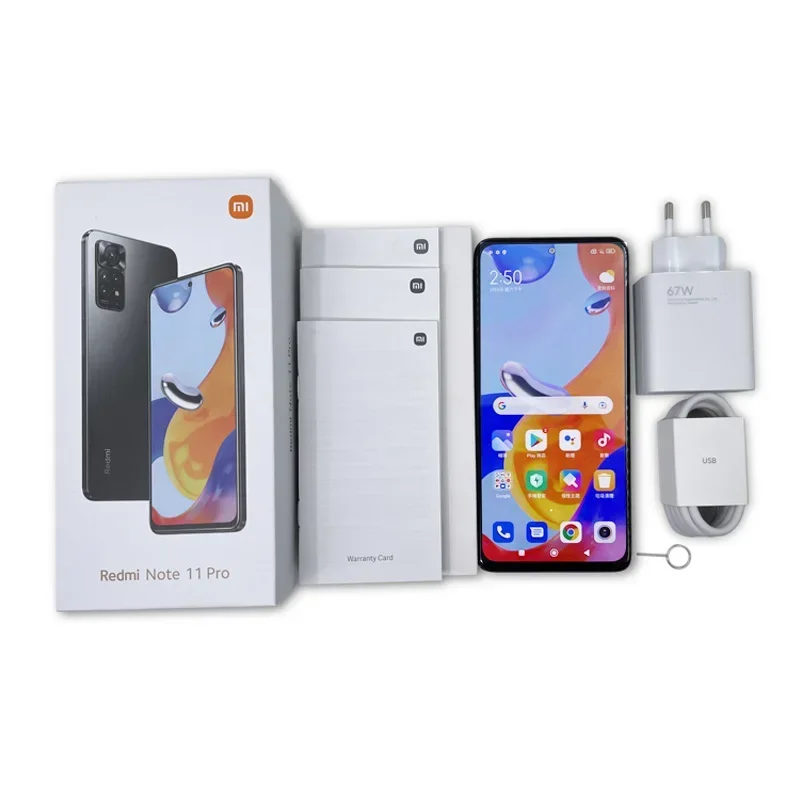 Global Rom Xiaomi Redmi Note 11 Pro 8GB 256GB MTK Helio G96 Octa Core 108MP Camera 120Hz Display NFC 5G Smartphone