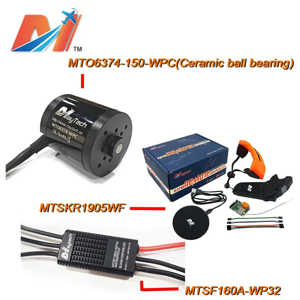 Maytech 150Kv 3.5Kw Motore Brushless 160A Esc Impermeabile Con Microprocessore A 32Bit Ip68 Telecomando Per Aliscafo Elettrico