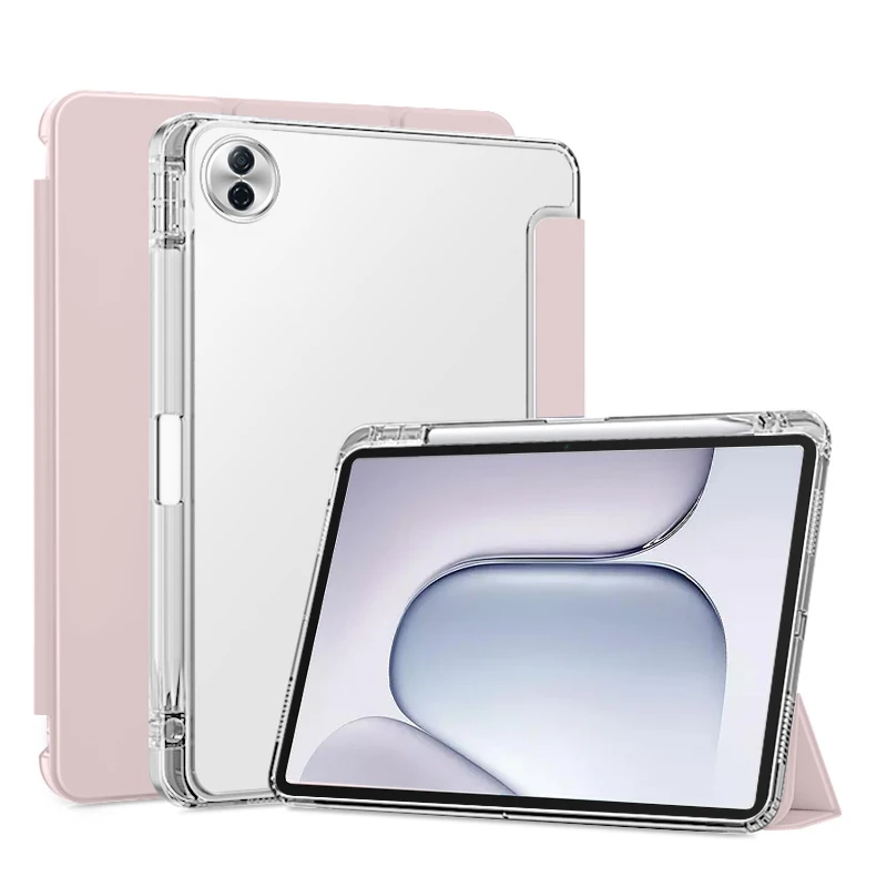 Elegant PU Leather Stand Cover with Pen Holder for Tablet - Soft Back Case, 12.1 Inch