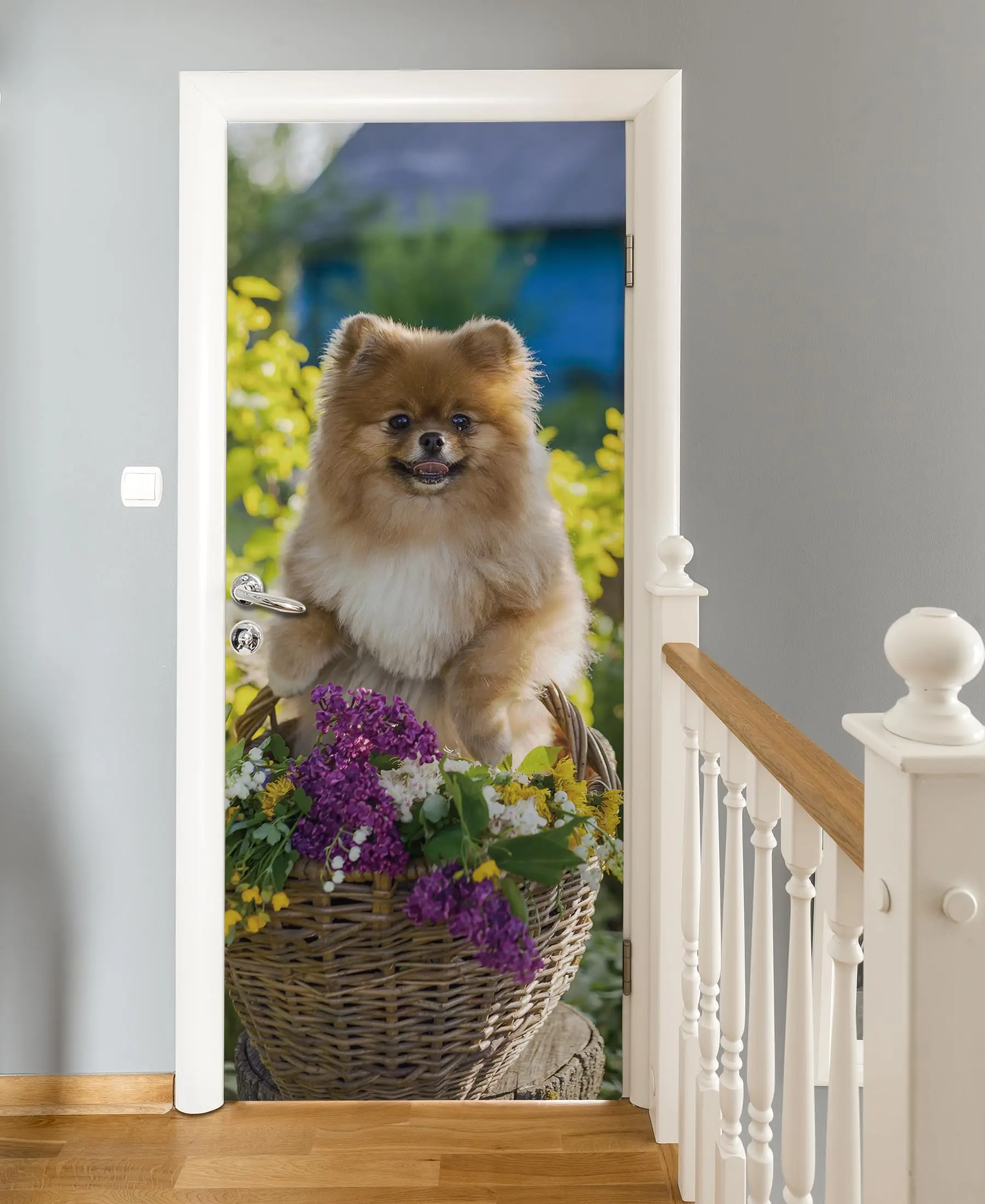 

3D печать домашний декор милые животные Домашние животные маленькие собаки кошки самоклеящиеся дверные наклейки