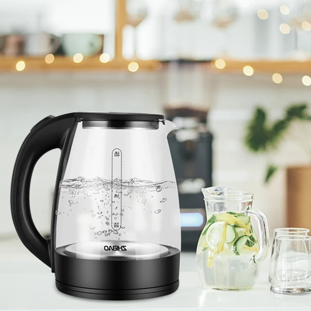 Glass Hot Water Kettle Electric for Tea and Coffee 2-Liter Fast Boiling  Electric Kettle Cordless Water Boiler - AliExpress