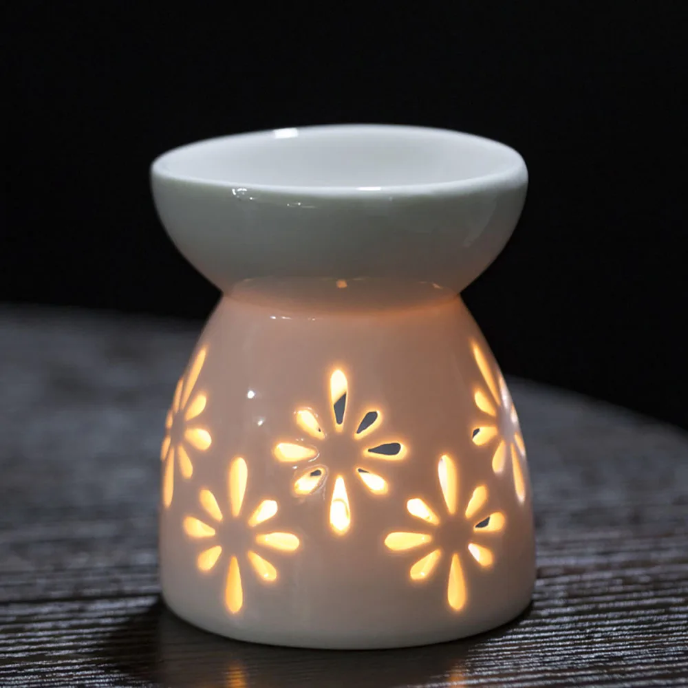 Nordic style ceramic Wax Melt Essential Oil Burner household ceramic candle incense burner aromatherapy candle warmer