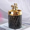 Electroplated Bird Ceramic Decorative Jar with Lid, Candle Jar, Aromatherapy Cup, Jewelry Storage Box, Handicraft Ornament 3