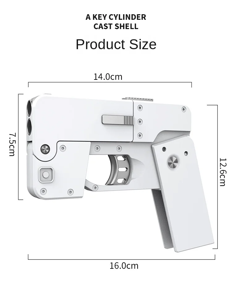 IC380 Celular Brinquedo Pistola Bala Macia Brinquedo Arma Dobrável