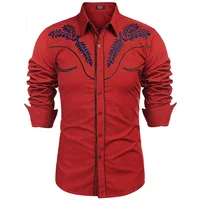 Chemise à manches longues pour hommes, imprimé occidental, revers, simple boutonnage, décontracté, Social, Club, vêtements de rue, nouvelle mode 2024 5