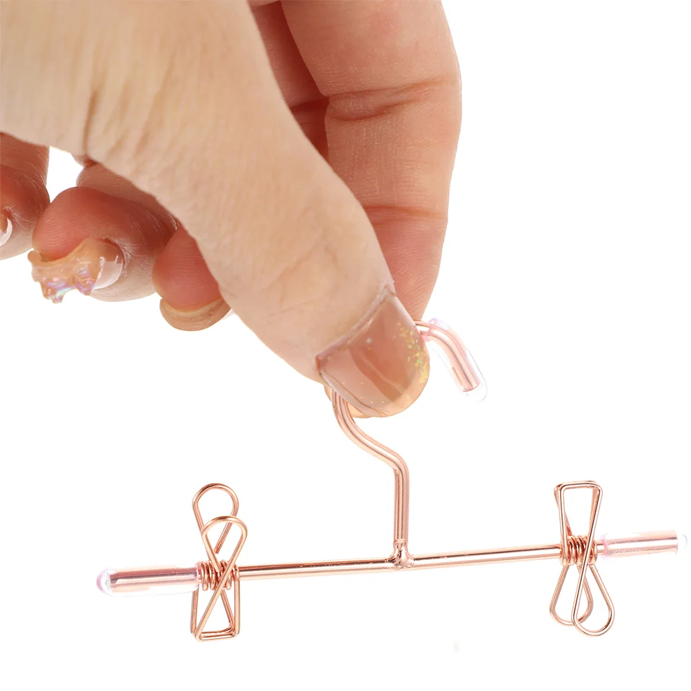 

Hangers Clothes Mini Hanger Rack Clothing Garment House Dress Metal Baby Storage Miniature Wardrobe Tiny Ornaments Coat Closet