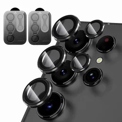 Premium Tempered Glass Camera Lens Protectors with Metal Guard (2 - Pack) - Samsung S23 (Black x2)