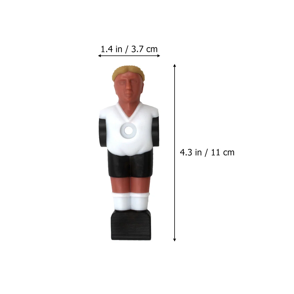 10 Pcs Resin Football Players Durable Design Compatible Rods Foosball Figures Desk Soccer Figurines Table Football Parts