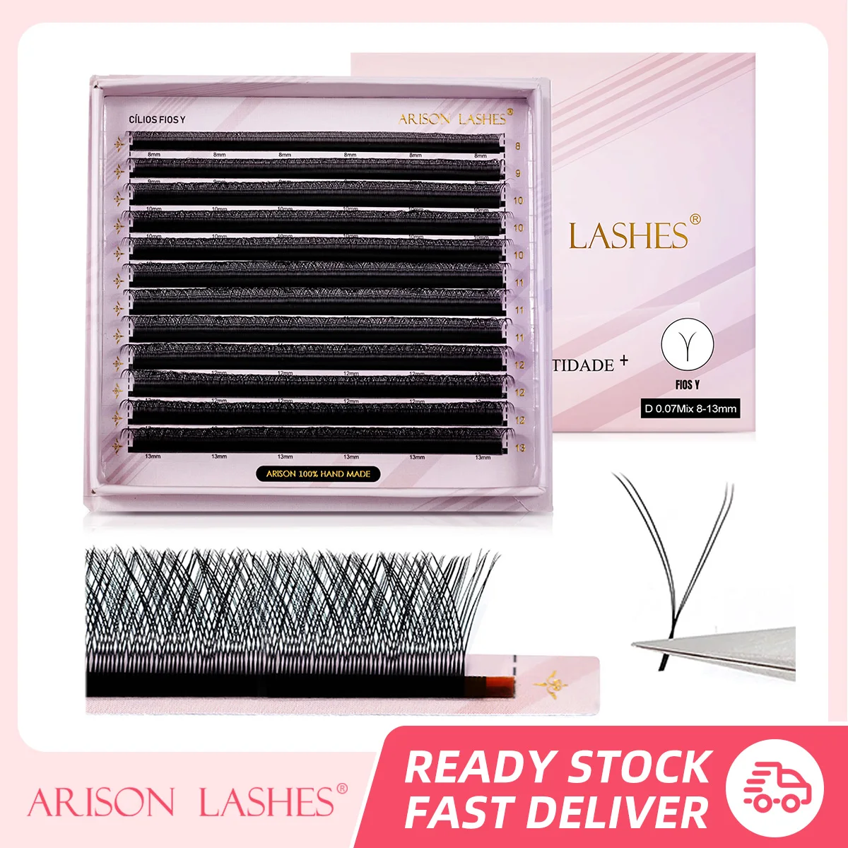 Ресницы ARISON Plus 2 в 1 YY, магнитные картонные готовые ресницы для увеличения объема, 2D YY-образные ресницы для оптовой продажи