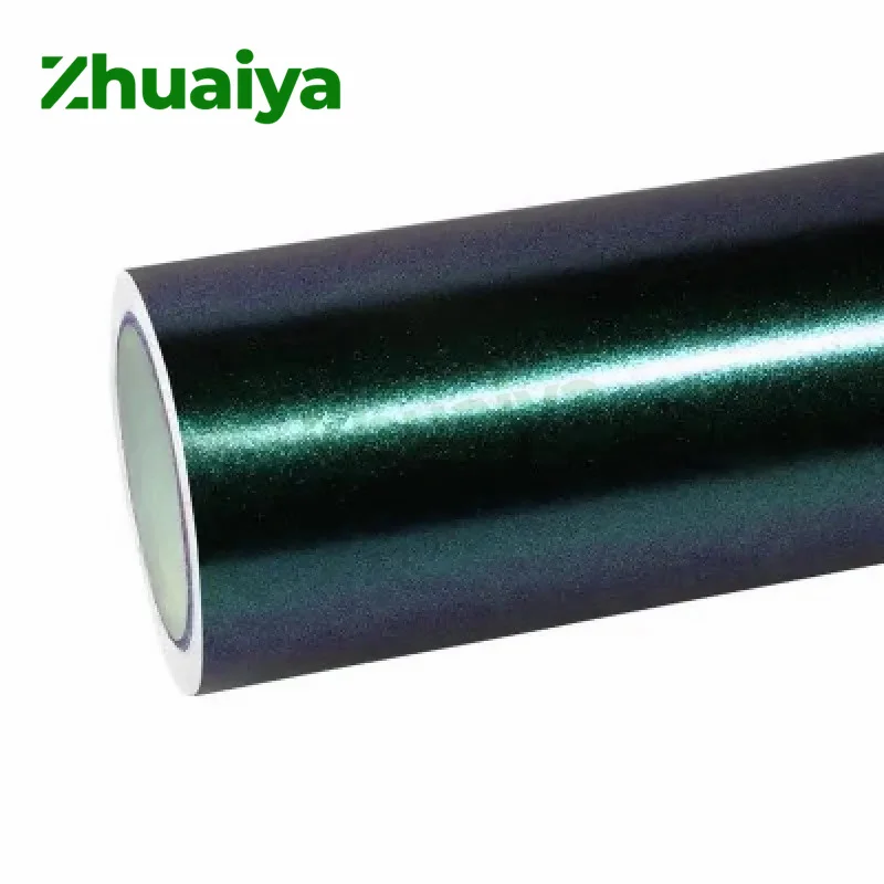 

Highest quality wrapping film Glossy Diamond Purple Green Vinyl Wrap film Vehicle Wrapping Foil quality Warranty
