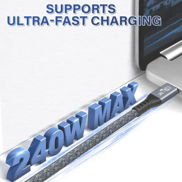 Charging Cord Durable USB 4.0 Portable Type-C High Speed Charging Cord Cellphone Accessories