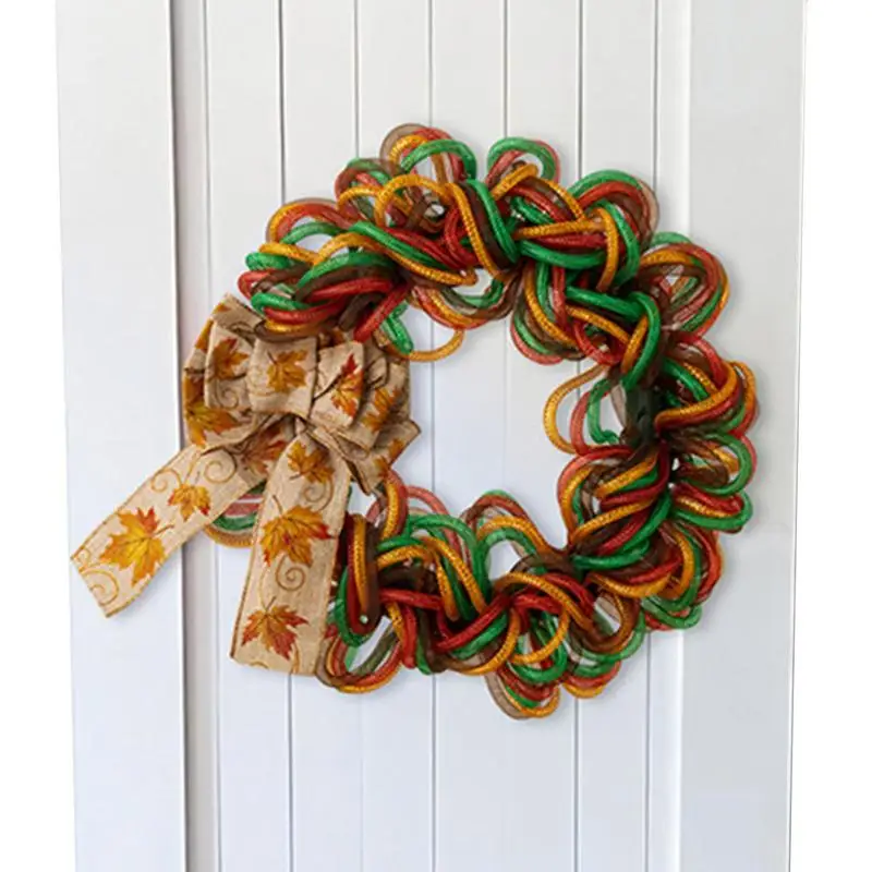 

Thanksgiving Wreath Multi-colored Graland Ring For Harvest Fall Indoor Outdoor Wreath Decor For Autumn For Entryway Walls Farm